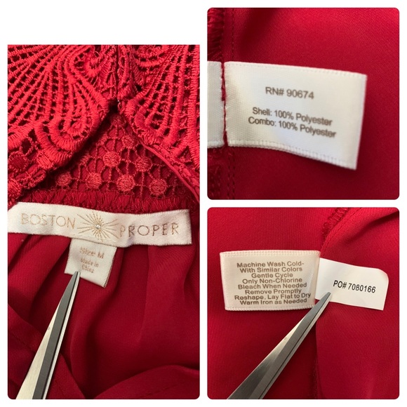 BOSTON PROPER Flowy Long Sleeve, Embroidered Blouse/Preowned - Picture 14 of 17